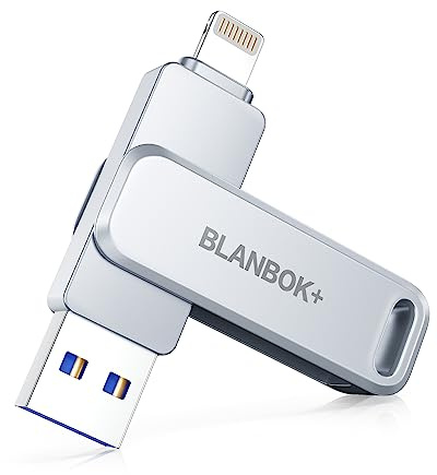 MFi-zertifizierter USB Stick 128G für iPhone, Externer iPhone Stick | Speicherstick für iPhone,Schneller Zugriff auf Fotos und Dateien, Lightning Backup für iPhone/iPad/Android/PC