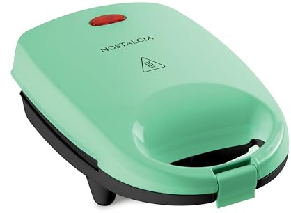 Nostalgia MyMini Persönlicher Sandwichmaker, Antihaft-Panini-Presse, Pizza-Taschen, Quesadillas, Mintgrün