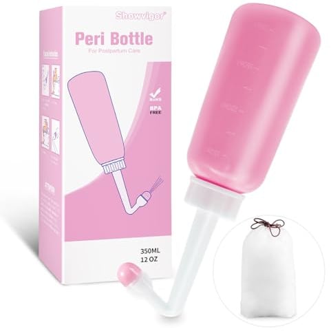Po Dusche Intimhygiene – 350ml Tragbares Bidet für Wochenbett & Krankenhaus | Peri-Flasche mit Wasserdichter Aufbewahrungstaschen