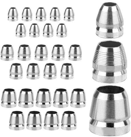 Gosknor 30-Teiliges Keilset mit Rundem Axtstiel, 8 mm, 10 mm, 12 mm Stabiler Axtkeil aus Kohlenstoffstahl Zubehör für Hammerschlitten aus Metall zum Verstärken