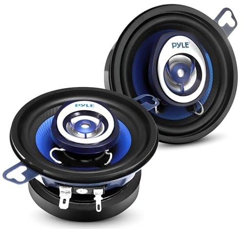 Pyle Auto Lautsprecher 3.5 Zoll 2 Wege Set 120W - Einbaulautsprecher Auto Kfz Lautsprecher kompakt mit Hochtöner Car Hifi Klang klare Höhen einfache Montage OEM Passform