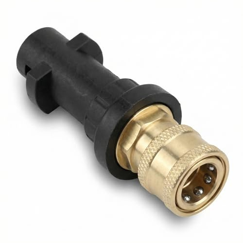 QWORK Hochdruckreiniger Adapter, 1/4 Messing Schnellkupplung, Geeignet für Hochdruckreinigern der Kärcher K-Serie K2, K3, K4, K5, K6, K7