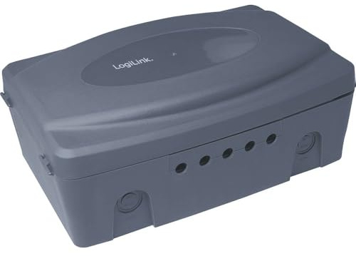 LogiLink LPS223 - wetterfeste Elektronik Box f?r den Aussenbereich (Outdoor) in grau mit Staub und Spritzwasserschutz (IP54), 32x21x11.5cm