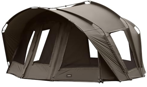 MK-Angelsport Fort Knox Air 4 Personen Karpfenzelt Dome Innenhöhe 1.8m Zelt Anglerzelt Angelzelt Bivvy inkl. Gummihammer I extrem temperaturstabil