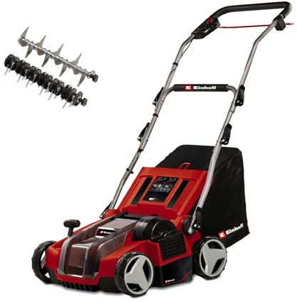 Einhell Akku-Vertikutierer-Lüfter GE-SA 36/35 Li-Solo Power X-Change (Li-Ion, 36 V, bürstenloser Motor, 35cm Messerwalze, 28L Fangsack, einstellbare Arbeitstiefe, ohne Akku & Ladegerät)