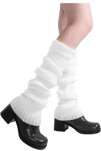 Stulpen Damen,Leg Warmers Beinstulpen Beinwärmer Mädchen Winter Schwarz Grau Weiße Bein Stulpen Kinder Socken Legwarmers Frauen Stulpensocken Dicke Slouch Wadenwärmer,für Stiefel Girls Waden Warme