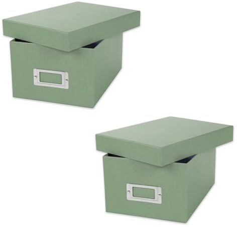 itenga 2x Fotobox Bella Vista bis 1400 Fotos 10x15 Foto Aufbewahrungsbox (artischoke)