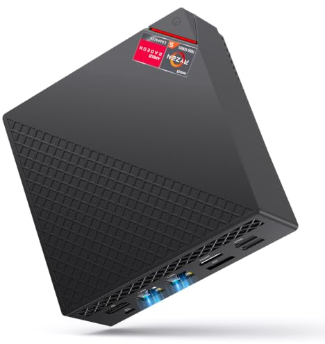 NiPoGi AM06 PRO Mini PC W-11 Pro, АMD Ryzen 5 7430U(6C/12T, bis zu 4,3 GHz) | 16GB DDR4 512GB M.2 SSD Mini Desktop Computer WiFi 6 für Büro/Schule/Zuhause, Dual LAN, DP, HDMI, Type-C, 4K Triple Display.