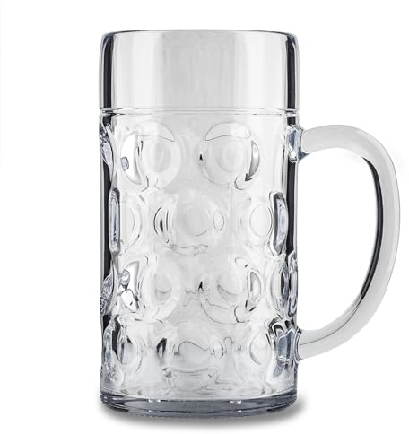 ADOMA Maßkrug 1,0L 2er-Set aus Kunststoff