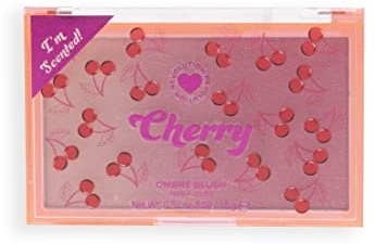 I Heart Revolution Makeup Rouge, gepresstes Puder-Rouge, hochpigmentiert, vegan & tierversuchsfrei, Cherry Ombre, 15g