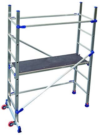 FACAL Kleines mobiles P6 Aluminium Gerüst für alle Arbeiten im Haus und Zuhause mit einer maximalen Arbeitshöhe von 2,90 m.