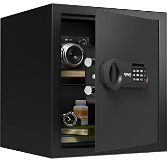RPNB Digitaler Tresor für Zuhause,Safe Tresor mit Tastatursperre,34 L | Tresor mit Zahlenschloss, Sicherheitssafe für Zuhause, Medikamente, Bargeld, Schmuck, Ausweise und Dokumente