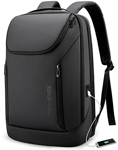 BANGE Business-Smart-Rucksack, wasserdicht, 39,6 cm (15,6 Zoll), Laptop-Rucksack USB-Ladeanschluss, langlebiger Reise-Rucksack