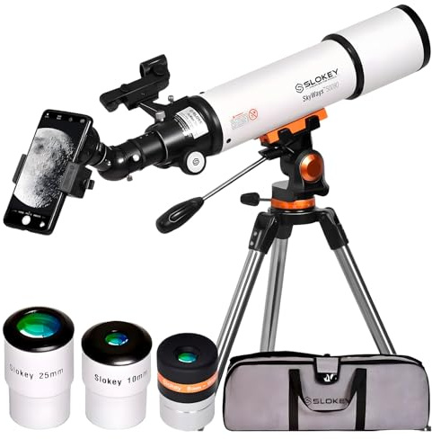 Slowkey Pro Barlowlinse für Teleskope - 3X Linse für Profi-Astronomie, erhöht die Vergrößerung; ideal für Teleskop Mond Beobachtungen und Fernglas Astronomie, Teleskop Sterne beobachten