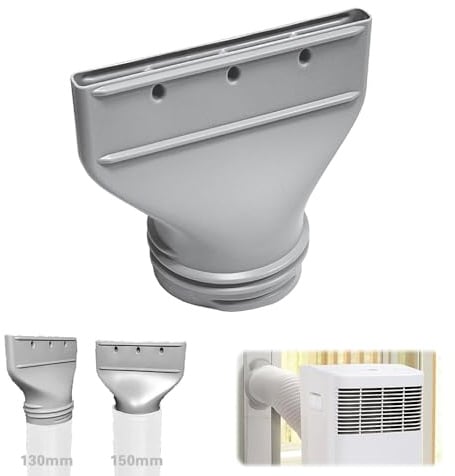 Klimaanlage Abluftschlauch Adapter Flach, Abluftschlauch Klimagerät Adapter 130mm/150mm für Fenster, Zubehör für Mobile Klimaanlage, Abzug, Trockner, Auto