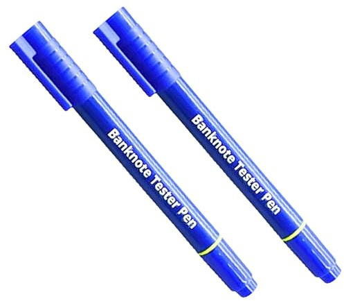 Falschgeld-Detektor-Stift – Test in 2 Sekunden – 2-in-1-Stift (Erkennung + Kugelschreiber) | Euro Dollar Geldscheinprüfer | Fälschungsfilz | Bargeldprüfer