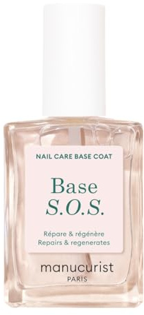 Manucurist Base SOS - Nagelhärter Testsieger - Angereichert mit Vitamin C und B5 - - Nagelhärter Brüchige Nägel repariert und stärkt - Base Coat Nagellack Pflege für beschädigte Nägel - Nail Repair