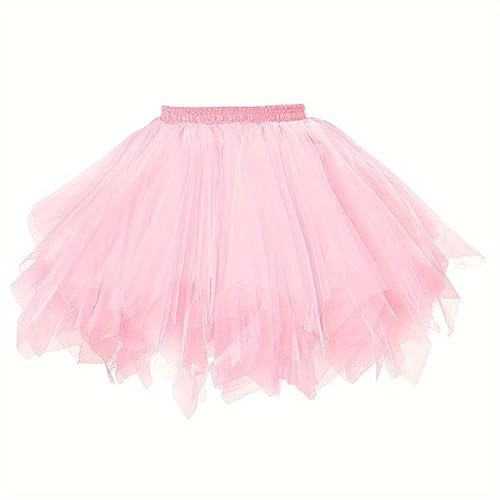 Boolavard 80er Jahre Tutu Rock für Erwachsene, mehrlagiger Tüll-Petticoat, Halloween-Tutu