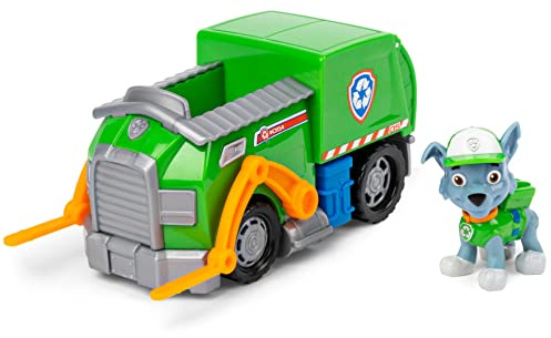 PAW Patrol, Recycling-Fahrzeug mit Rocky-Figur (Basic Vehicle/Basis Fahrzeug), Spielzeugauto, ab 3 Jahren