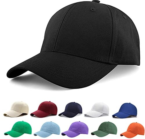 Etyepoh Unisex Kappe - Baseball Cap für Herren und Damen, Verstellbar Reine Farbe Baseboard Baseballkappe Mütze (A-schwarz)
