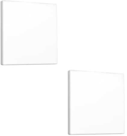UFURMATE Blind-Wandplatte, 8,6 x 8,6 cm, Kunststoff, schraubenlos, blanko, Ein-Gang, blanko, Steckdosenabdeckung, elektrische Abdeckungen für ungenutzte Steckdosen oder Schalter, Weiß, 2 Stück