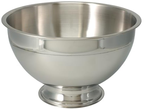 2474U Eleganter Champagnerkühler aus Edelstahl rund 30 x 21 cm