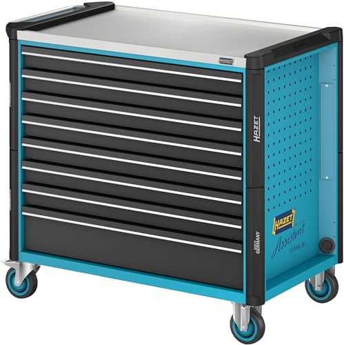 HAZET Werkstattwagen Assistent 179NXXL-8D, Schubladen, Schubladen | Länge 1133 mm, Breite 642 mm, Höhe 1020 mm, 144000 g, L x B x H: 1133 mm x 642 mm x 1020 mm , 8 Schubladen gesamt