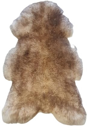FURRYMAN Natürliche Lammfell – sehr groß Muflon Schafsfell, 130 x 65 cm, chromfrei – Schafsfelldecken – naturbelassenes Lammfell - naturfell