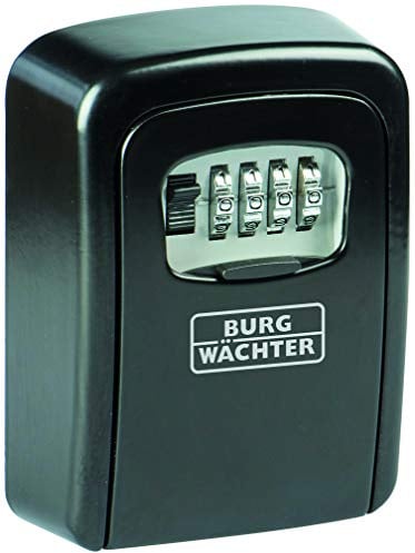 Burg-Wächter Schlüsseltresor mit 4-stelligem Zahlencode für außen und innen, Sicher, Wandmontage, Key Safe 30 SB, Schwarz