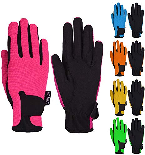 Kinder-Reithandschuhe, auch für den Garten, für Jungen & Mädchen, Fäustlinge, Outdoor-Handschuhe., rose, Age 8-10 years