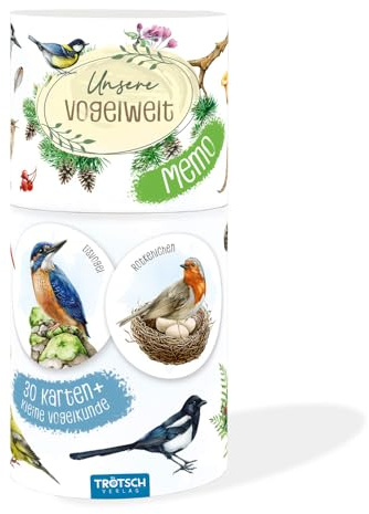 TRÖTSCH - Spiel Unsere Vogelwelt Memo: Kartenspiel Gedächtnisspiel (Ab 4 Jahren)