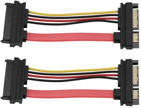 Create idea 2 Stück SATA-zu-SAS Datenkabel, 22-poliger Stecker auf 29-polige Buchse, 8 cm Adapterkabel für SFF-8482 Laufwerke, kompatibel mit Dell-Systemen