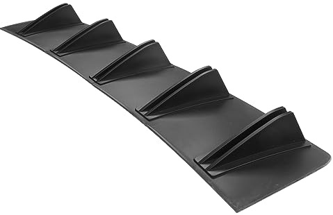Shkalacar Universeller ABS-Kohlefaser-Heckstoßstange mit Diffusor, 5-Flossen-Spoiler, Haifischflossen-Styling-Zubehör