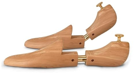 Coccine - Schuhspanner Zedernholz, Schuhdehner Schuhweiter Extrastark, Knickschutz Schuhspanner Holz, Shoe Stretcher mit Einstellbarer Federn, für Alle Schuhe