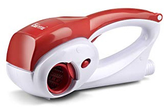Girmi GT02 Wiederaufladbare Reibe, 12 W, 2 Edelstahlwalzen, Weiß/Rot