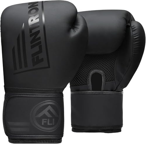 Flintronic Boxhandschuhe, 8OZ Kickboxhandschuhe, Boxing Gloves, Thai Boxhandschuhe Damen und Herren für Muay Thai, MMA, Kampfsport, Kickboxen, Sparring