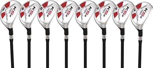Majek Herren-Golfschläger für Herren, Einheitsgröße, Hybrid-Komplettset, bestehend aus: #3, 4, 5, 6, 7, 8, 9, PW Senior Flex insgesamt 8 Rechtshänder, New Utility A Flex-Schläger