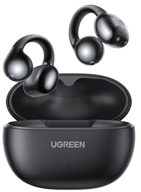 UGREEN HiTune S3 Bluetooth 5.4 Kopfhörer, Open-Ear-Clip Kabellose Kopfhörer mit 5,2g Lightweight, ENC Noise Cancelling für Anrufe, Deep Bass, 30h Playtime, USB-C Schnellaufladen und IPX5 Wasserdicht