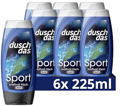 Duschdas 3-in-1 Duschgel & Shampoo Sport Duschbad mit Fresh-Energy-Duftformel sorgt für einen erfrischenden Start in den Tag 6x 225 ml