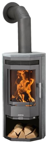 Justus 6530 22 Usedom 5D Kaminofen Stahl Gussgrau/Speckstein/A
