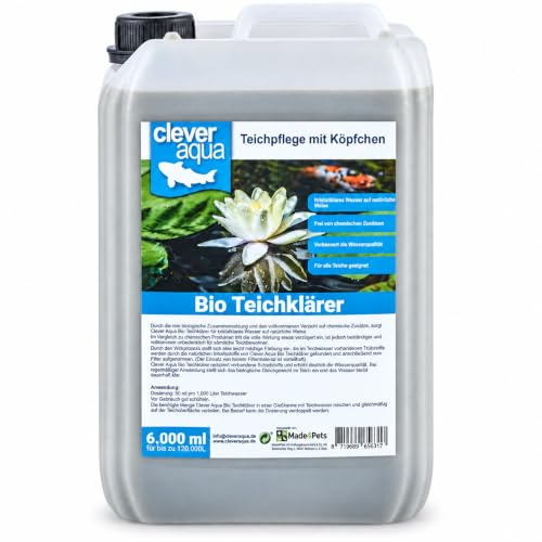 Clever Aqua Bio Teichklärer 6000ml für einen kristallklaren Teich auf rein natürliche Art