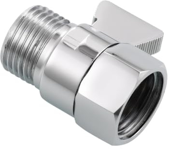 CIENCIA Absperrventil 1/2 zoll Außengewinde Duschkopf Absperrventil Messing Eckventil Chrom Shut-Off Ventil für Duschkopf, Handbrause, Brausearm, AV016B