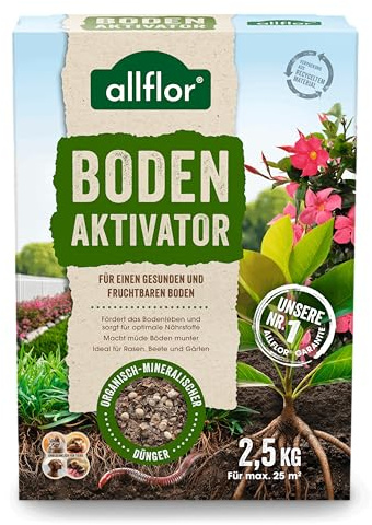 Allflor Bodenaktivator 1 x 2,5 kg Faltschachtel mit 100% natürlichen Inhaltsstoffen I Auserlesenes NPK-Mischungsverhältnis I Erhöht die Bodenfruchtbarkeit I Für besonders beanspruchte Böden