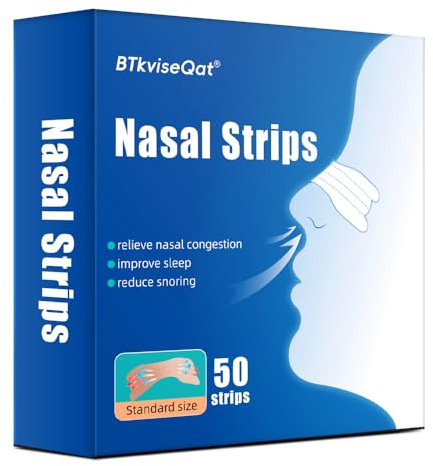 Nasenpflaster Schnarchen Schnarchstopper Nasenstrips (50 Stück) | Anti Schnarch Nasenspreizer für Besser Atmen – Nose Strips und Nasal Strips gegen Schnarchen für besseren Schlaf