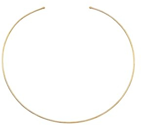 MAJALE - Drahthalsreif aus Edelstahl | Feines, starres Choker Halskette (golden)