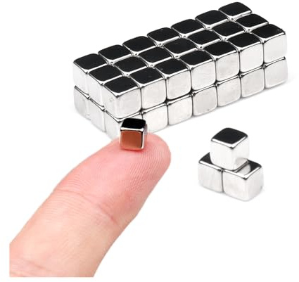 Kleine quadratische Würfelmagnete, lustig, für Kühlschrank und Whiteboard, Magnete zum Basteln (5 x 5 x 5 mm), 45 Stück