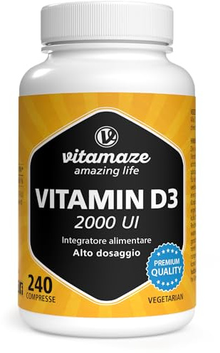 Vitamin D3 2000 IE hochdosiert, Vorrat für über 1 Jahr, 50 mcg reines Cholecalciferol pro 2-Tagesdosis, Sonnenvitamin für Knochen und Immunsystem, Made in Germany