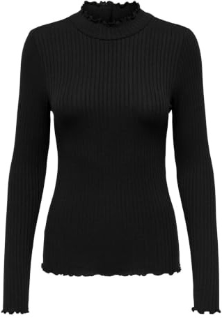 ONLY Damen Top | Slim Fit, Langarm, Casual, Bei max. 30 grad im schongang waschen