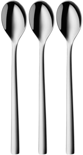 Silit Trend Latte Macchiato Löffel Set 3-teilig, lange Löffel 18,5 cm, Joghurtlöffel, Cromargan Edelstahl poliert, kratzbeständig, rostfrei, spülmaschinengeeignet