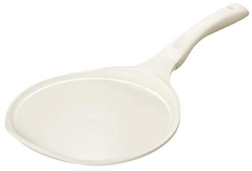 Redchef Crepe Pfanne 26cm, Pancake Pfanne, Keramik Antihaft Omlettpfanne, Pfannkuchen Flache PTFE-frei PFAS-frei PFOA-frei, Kratzfest Spülmaschinenfest, Beige